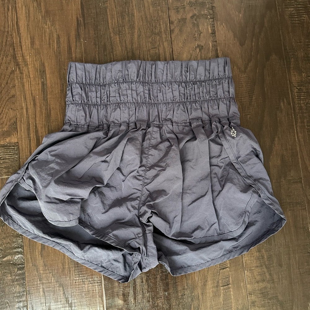 Purple free people movement wind breaker shorts